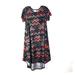 Lularoe Dresses | Lularoe Knit Dress Xs High-Low Geometric *Q | Color: Black/Red | Size: Xs