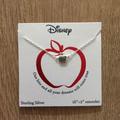 Disney Jewelry | Disney Sterling Silver Necklace. Snow White Theme | Color: Silver/White | Size: 16 In + 2 In Extender