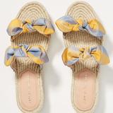 Anthropologie Shoes | Anthropologie Loeffler Randall Espadrille Sandals | Color: Blue/Yellow | Size: 8