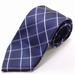 Michael Kors Accessories | Michael Kors Navy Blue Striped Plaid Silk Necktie | Color: Blue/White | Size: 59 Inches In Length Approx.