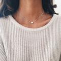 Urban Outfitters Jewelry | Dainty Heart Necklace [Silver] | Color: Silver | Size: Silver