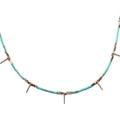 Free People Jewelry | Free People Turquoise Necklace,Gold Spike Necklace | Color: Gold/Green | Size: Os