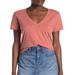 Madewell Tops | Madewell V-Neck Short Sleeve T-Shirt Xs | Color: Pink | Size: Xs