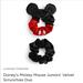 Disney Accessories | Disney's Mickey Mouse Velvet Scrunchies Duo | Color: Black/Red | Size: Os