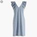 J. Crew Dresses | Jcrew Chambray Ruffle Dress | Color: Blue | Size: 0