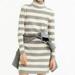 J. Crew Dresses | Nwt J. Crew Mock Turtleneck Sweater Dress Stripe M | Color: Cream/Gray | Size: M