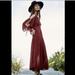 Free People Dresses | Free People Rusty Red Cold Shoulder Maxi Dress S | Color: Red | Size: S