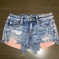 American Eagle Outfitters Shorts | American Eagle Super Stretch Shortie Jean Shorts 2 | Color: Blue/Pink | Size: 2
