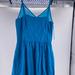 Jessica Simpson Dresses | Jessica Simpson Teal Blue Linen Spaghetti Strap Summer Dress | Color: Blue/Green | Size: 8