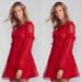 Free People Dresses | Free People Dottie Mini Dress | Color: Red | Size: Xs