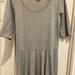 Lularoe Dresses | Lularoe Gray Mid Length Dress With A Midline Seam | Color: Gray | Size: L