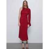 Zara Dresses | Carmine Midi Dress | Color: Red | Size: Xs