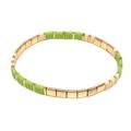 Free People Jewelry | Free People Glass Beaded Stretch Bracelet Nwot | Color: Gold/Green | Size: Os