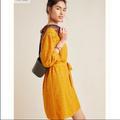 Anthropologie Dresses | Nwt Anthropologie Treva Embroidered Tunic Dress L | Color: Gold | Size: L