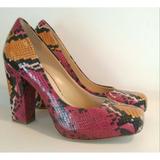 Nine West Shoes | Nine West Womens Mane Pumps 8.5 Snake Multi Color | Color: Black/Tan | Size: 8