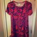 Lularoe Dresses | Lularoe Carly Dress Size Xxs | Color: Blue/Orange/Purple | Size: Xxs