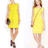J. Crew Dresses | J Crew Lucille Bright Yellow Lace Dress Pockets | Color: Yellow | Size: 0