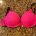 Victoria's Secret Other | Hot Pink Cheetah Print Bra With Pink Band | Color: Black/Pink | Size: 32 C