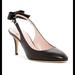 Kate Spade Shoes | Kate Spade Chiara Black Leather Bow Slingback Pump Shoes | Color: Black | Size: 10
