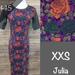 Lularoe Dresses | Nwt Pencil Dress Lularoe Julia Floral Body Con | Color: Purple | Size: Xxs