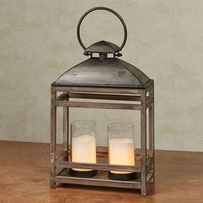 Blaine Candleholder Lantern Gray Small, Small, Gray