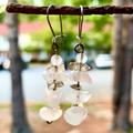 Free People Jewelry | Handmade Rose Quartz Earrings | Color: Pink/Silver | Size: Os