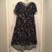 Lularoe Dresses | Lularoe Floral Carly Dress Size Xs | Color: Blue/Tan | Size: Xs