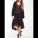 Free People Dresses | Free People Embroidery Midi Dress S | Color: Black | Size: S