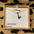 Disney Jewelry | Disney Mickey Mouse Necklace | Color: Blue/Gold | Size: Os
