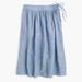 J. Crew Skirts | J. Crew Blue Easy Linen Midi Skirt Side Ties Sz 00 | Color: Blue | Size: 00