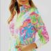 Lilly Pulitzer Tops | Lilly Pulitzer New Lovers Coral Skipper Popover | Color: Blue/Pink | Size: Xs