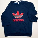 Adidas Shirts | Adidas Sweatshirt All Embrioderd | Color: Blue/Red | Size: Xxl