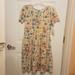 Lularoe Dresses | Lularoe 2xl Multi Colored Amelia Dress. | Color: White/Yellow | Size: Xxl