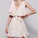 Free People Dresses | Free People Beaded Wrap Dress | Color: Cream/Pink | Size: S