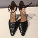 Gucci Shoes | Gucci Black Patent Leather Ankle Strap Pumps 7.5 B | Color: Black | Size: 7.5