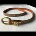 Dooney & Bourke Accessories | Dooney & Bourke Leather Belt Taupe/British Tan M | Color: Tan | Size: M 30-32