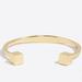 J. Crew Jewelry | J.Crew Antique Gold Square End Bangle Bracelet | Color: Gold/Yellow | Size: Os