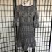 Zara Dresses | Dress Sweater Overlay 3/4 Sleeve Crew Fit Flare S | Color: Black/White | Size: S