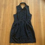 Urban Outfitters Dresses | Collared Mini Dress In Black W/ Fun Detailing | Color: Black | Size: L