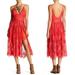 Free People Dresses | Free People Match Point Midi Lace Dress Size 10 | Color: Orange/Pink | Size: 10