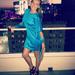 Zara Dresses | Blue Zara Futuristic/80s Dress W Open Sleeves Nwt | Color: Blue | Size: M