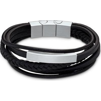 FAVS - Armband Leder, Edelstahl Armbänder & Armreife 1 ct Herren