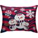 Cleveland Indians 20'' x 26'' Holiday Snowman Bed Pillow