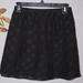 J. Crew Skirts | J. Crew Black Mini Skirt With Polkadots - Size 0 | Color: Black | Size: 0