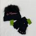 Kate Spade Accessories | Kate Spade Meow Beanie And Meow Mitten Set, Nwt | Color: Black | Size: Os