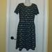 Lularoe Dresses | Lularoe Amelia Dress Geometric Print Size Xl | Color: Blue/Yellow | Size: Xl