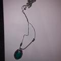 American Eagle Outfitters Jewelry | Jewelry: Long Turquoise/Silver Pendant Necklace | Color: Blue/Silver | Size: Os