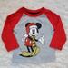 Disney Shirts & Tops | Euc Mickey Mouse Disney Christmas Holiday Top | Color: Gray/Red | Size: 12mb