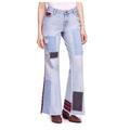 Free People Jeans | Free People 26 Mix Plaid Denim Jeans Retag 7ay75 | Color: Blue | Size: 26