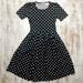 Lularoe Dresses | Lularoe Amelia Dress Black White Polka Dot Xxs | Color: Black/White | Size: Xxs